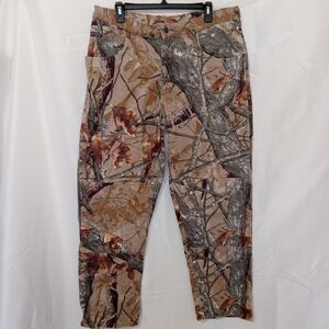 Wrangler Mossy Oak Fusion 3D Camo Jeans Mens 35x30 Double Knee Hunting 97GR1FS